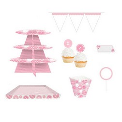Pink Baby Buttons Treat Table Kit