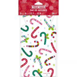 Candy Cane Christmas Treat Bags