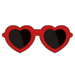 Heart Sunglasses Cookie Cutter