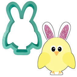 Chick w/ Bunny Ears Cookie Cutter