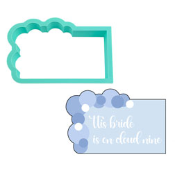 Rectangle Plaque with Balloons Cookie Cutter