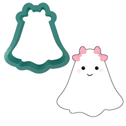 Ghost with Bow Cookie Cutter
