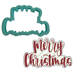 Merry Christmas Plaque Cookie Cutter