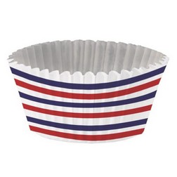 Red White and Blue Foil-Lined Cupcake Liners