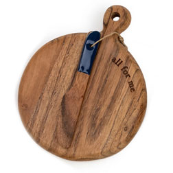 Mini Wood Cheeseball Serving Board and Knife