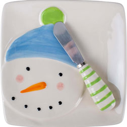 Snowman Plate with Spreader Set