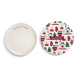 Christmas Cookie Plate and Cover Set