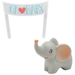 Oh Baby Elephant Topper Set