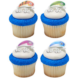 Fishing Lure Cupcake Toppers