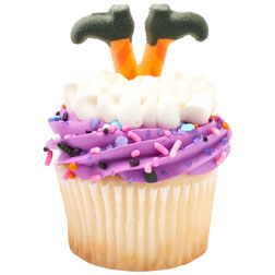 Witch Feet Edible Cupcake Toppers