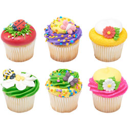 Springtime Bugs Edible Cupcake Toppers