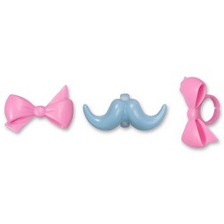 Bow and Mustache Cupcake Toppers