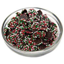 Mini Christmas Dark Chocolate Nonpareils