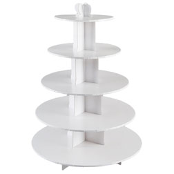 White 5 Tier Cupcake Stand