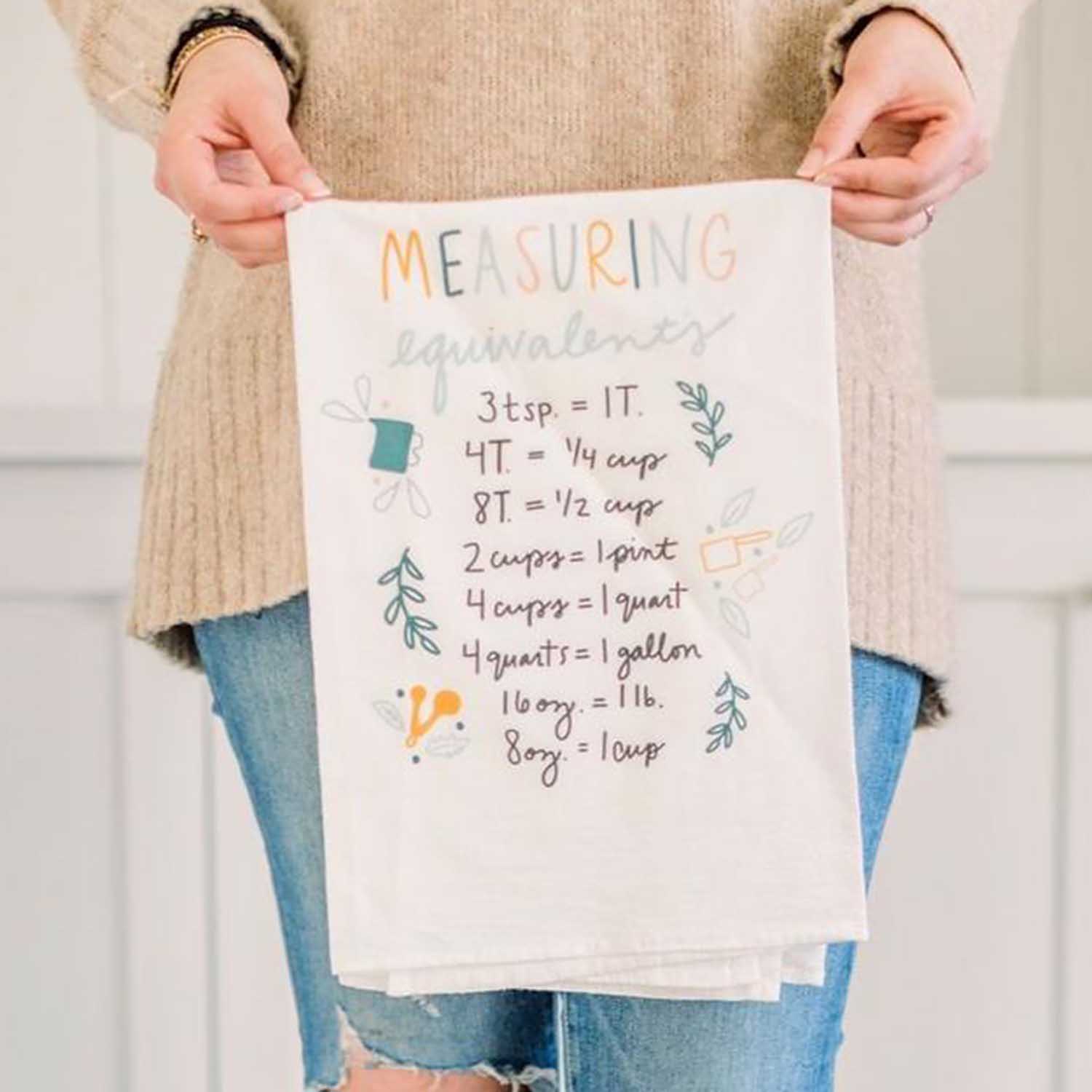 Measuring Equivalents Flour Sack Towel