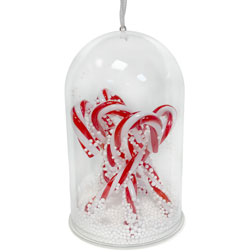 Candy Cane Dome Ornament