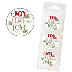 Joy, Peace, and Love Christmas Seals