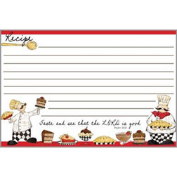 Baking Chef Recipe Cards