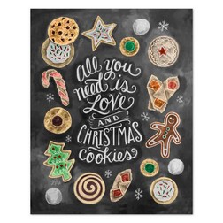 Love and Christmas Cookies - Print