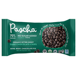Pascha No Added Sugar Bitter-Sweet Chocolate Chips 1M - Keto