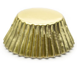 Metallic Gold Foil Mini Cupcake Liners
