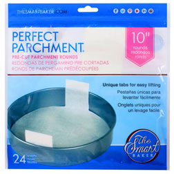 10" Round Parchment Sheets w/ Lifting Tabs