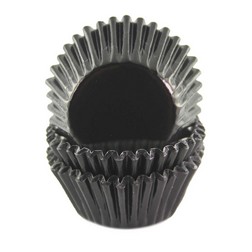 Black Foil Mini Cupcake Liners
