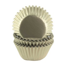 Ivory Foil Mini Cupcake Liners