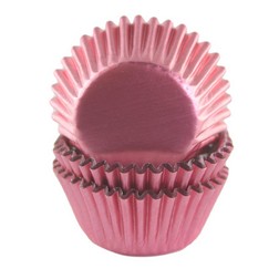 Light Pink Foil Mini Cupcake Liners