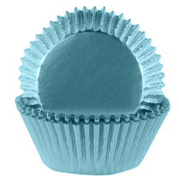 Light Blue Foil Cupcake Liners