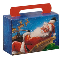 1/2 lb Here Comes Santa Tote Candy Box