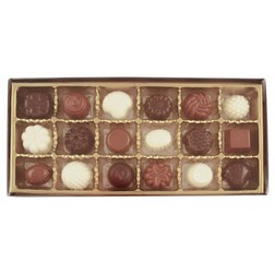 18 Cavity Gold Insert Candy Box with Clear Lid