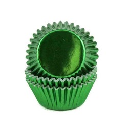 Green Foil Mini Cupcake Liners /# 6 Candy Cup