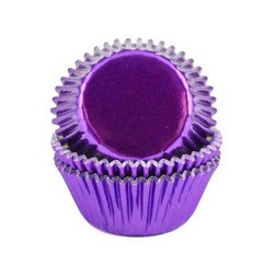 Purple Foil Mini Cupcake Liners /# 6 Candy Cup