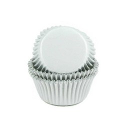 White Foil Mini Cupcake Liners /# 6 Candy Cup