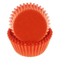 Orange-Red Mini Cupcake Liners