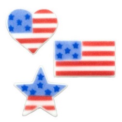 Dec-Ons® Molded Sugar - American Flag Assortment