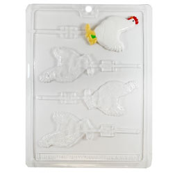 Rooster Sucker Chocolate Mold