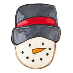 Snowman Christmas Tidbit Plate