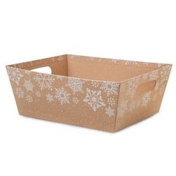 Kraft Snowflake Market Tray - Extra Large