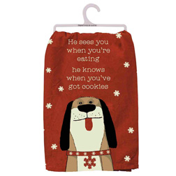 He Knows When You've Got Cookies Kitchen Towel