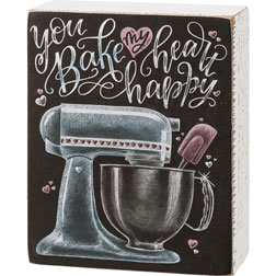 Bake My Heart Happy Box Sign