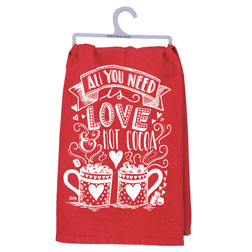 All You Need Is Love & Hot Cocoa Kitchen Towel