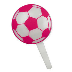 Pink Soccer Cake Picks