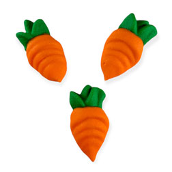 Mini Textured Carrot Icing Decorations