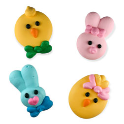 Bunny & Chick Assortment Icing Decorations