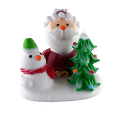 Edible Santa and Snowman Cake Topper
