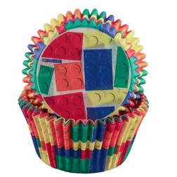 Building Blocks Cupcake Liners