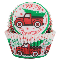 Christmas Tree Truck Cupcake Liners