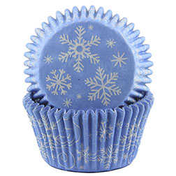 Blue Snowflake Cupcake Liners